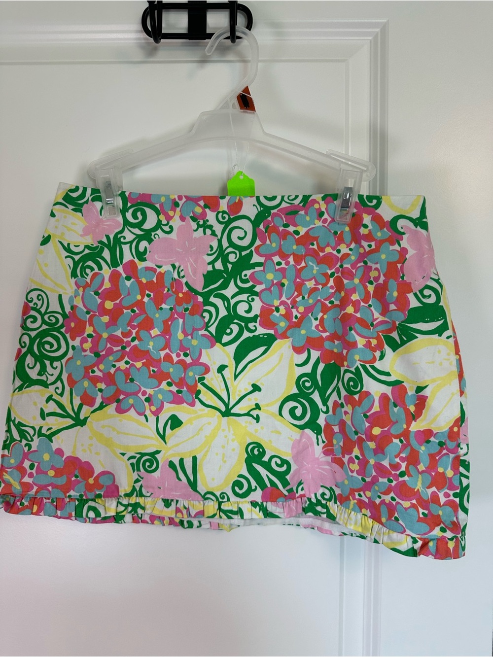 Lilly Pulitzer Resort White Mariposa Callie Ruffle Mini Skirt - Size 2